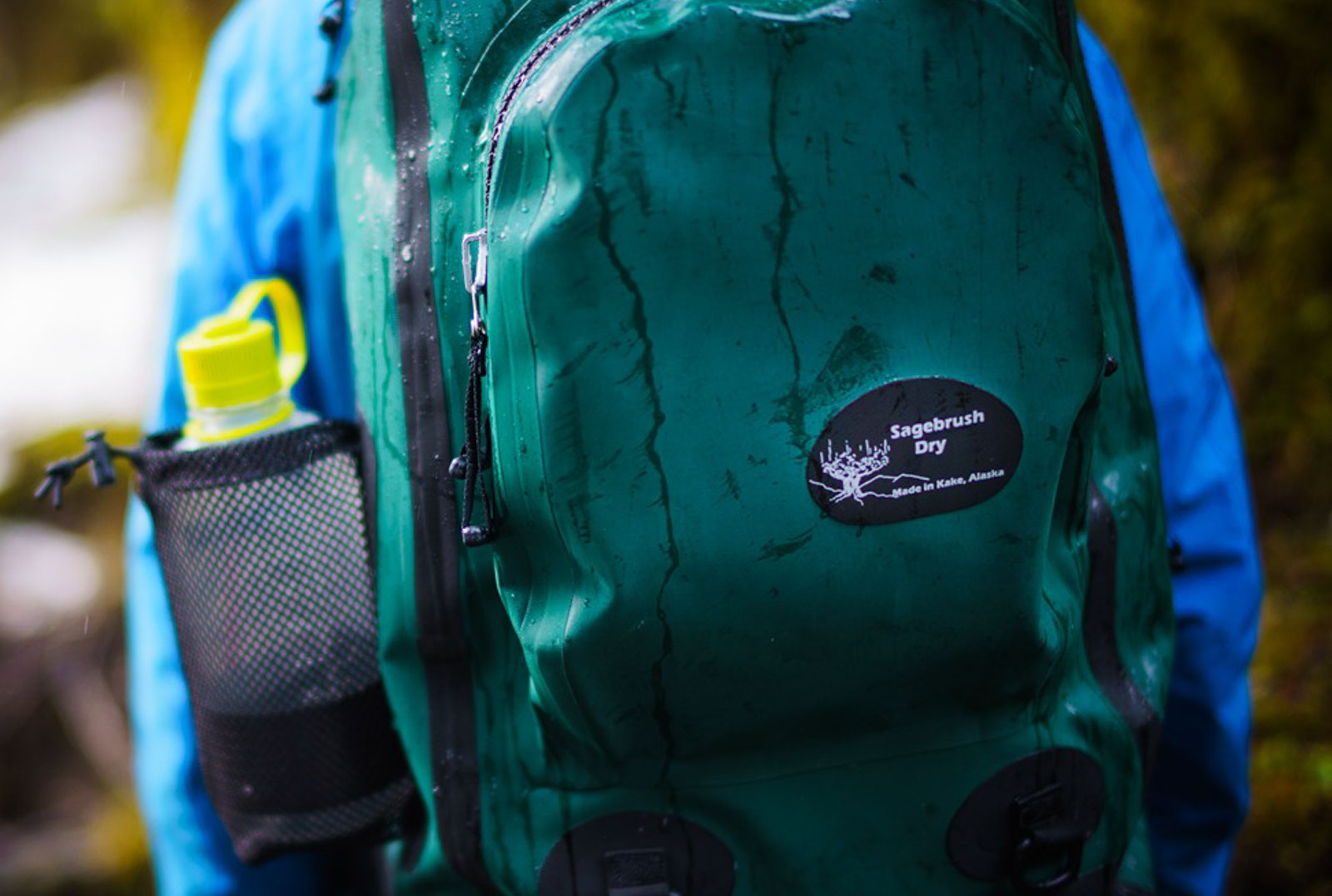 The green Dry Daypack made by Sagebrush Dry Gear